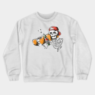 skateboarding skeleton Crewneck Sweatshirt